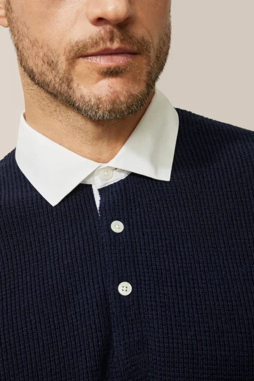 Cheap Good Man Brand Collar Polo Sweater | Merino Wool