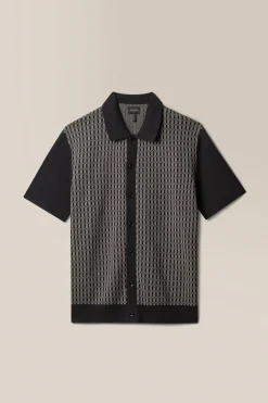 Fashion Good Man Brand Essex Geo Knit Polo | Cotton