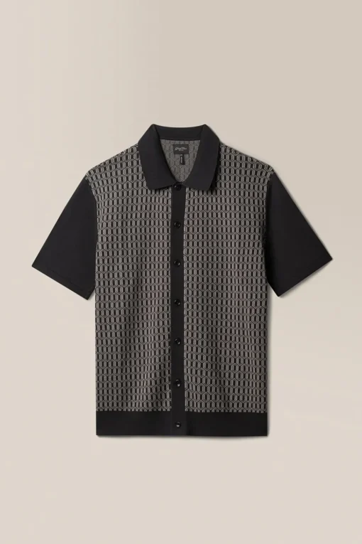 Fashion Good Man Brand Essex Geo Knit Polo | Cotton
