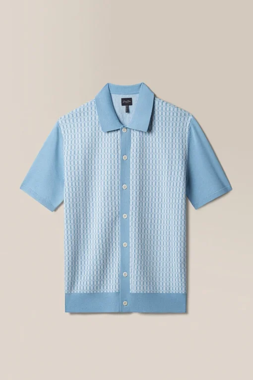 Fashion Good Man Brand Essex Geo Knit Polo | Cotton