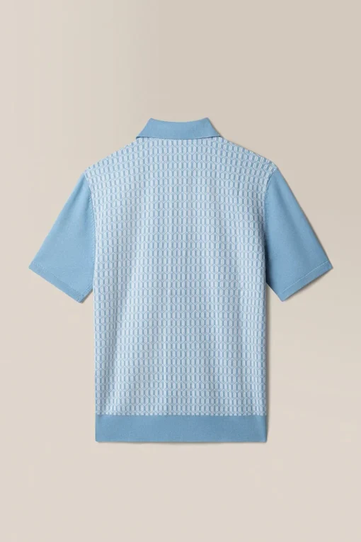 Fashion Good Man Brand Essex Geo Knit Polo | Cotton