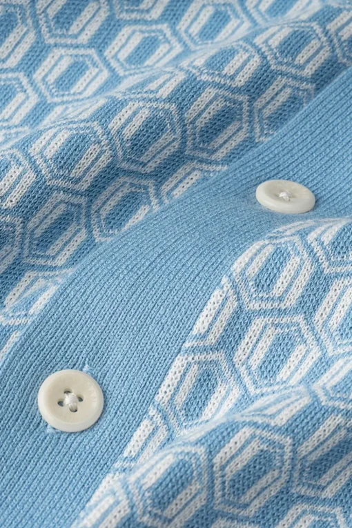 Fashion Good Man Brand Essex Geo Knit Polo | Cotton