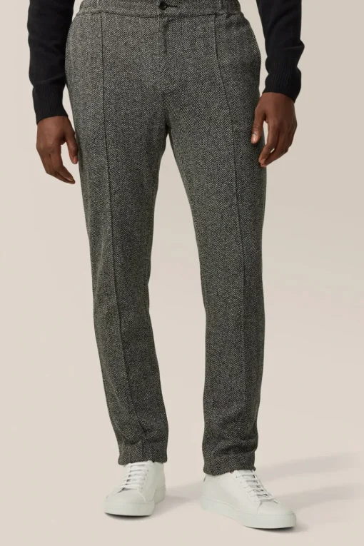 Cheap Good Man Brand Hollis Pant | Responsible Herringbone Cotton Black