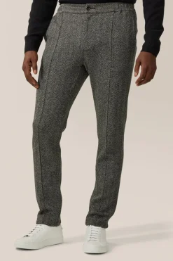 Cheap Good Man Brand Hollis Pant | Responsible Herringbone Cotton Black