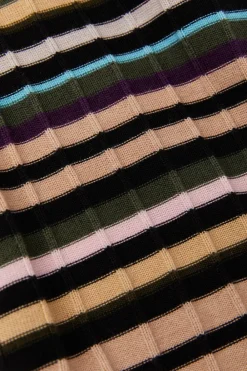 Cheap Good Man Brand Knit Polo Sweater | Merino Wool Oatmeal Multi Stripe