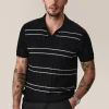 Cheap Good Man Brand Rib Knit Polo Sweater | Merino Wool
