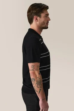 Cheap Good Man Brand Rib Knit Polo Sweater | Merino Wool