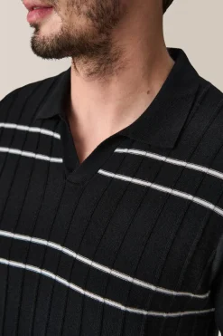 Cheap Good Man Brand Rib Knit Polo Sweater | Merino Wool