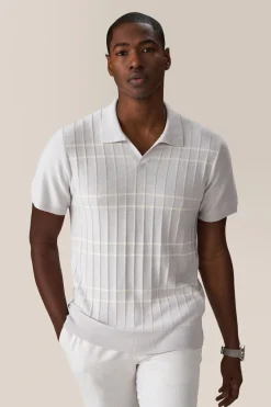 Cheap Good Man Brand Rib Knit Polo Sweater | Merino Wool