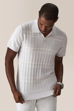 Cheap Good Man Brand Rib Knit Polo Sweater | Merino Wool