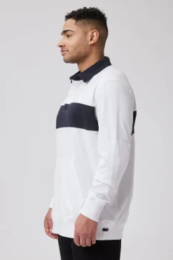 Discount Good Man Brand Rugby Striped Shirt | Textured Cotton Jersey