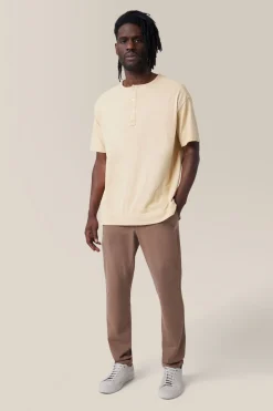Flash Sale Good Man Brand Short Sleeve Henley | Soft Slub Jersey