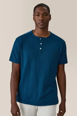 Flash Sale Good Man Brand Short Sleeve Henley | Soft Slub Jersey