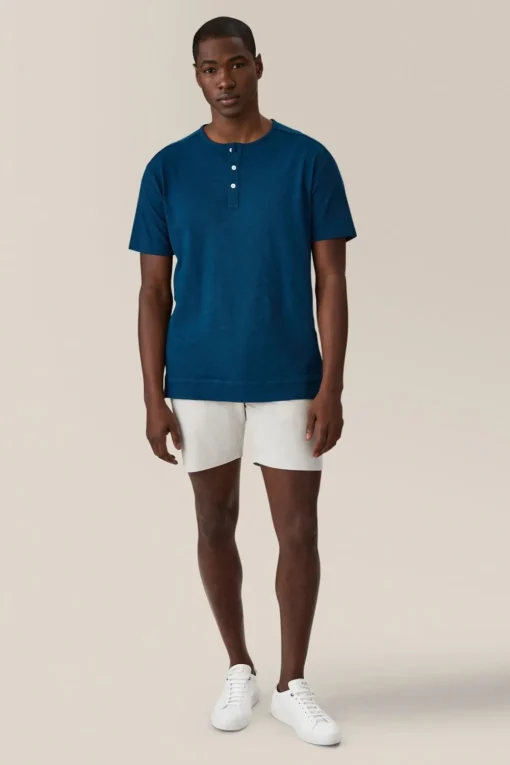 Flash Sale Good Man Brand Short Sleeve Henley | Soft Slub Jersey