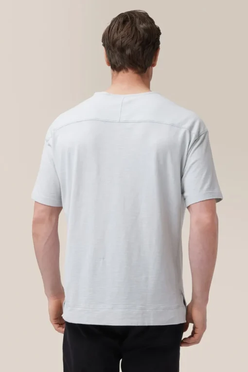 Cheap Good Man Brand Short Sleeve Henley | Soft Slub Jersey White
