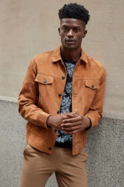 Sale Good Man Brand Suede Jean Jacket | Lamb Suede