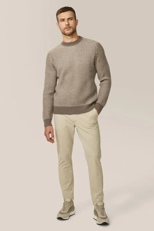 Fashion Good Man Brand Two-Tone Crew Sweater | Merino Wool