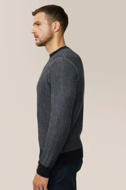 Fashion Good Man Brand Two-Tone Crew Sweater | Merino Wool