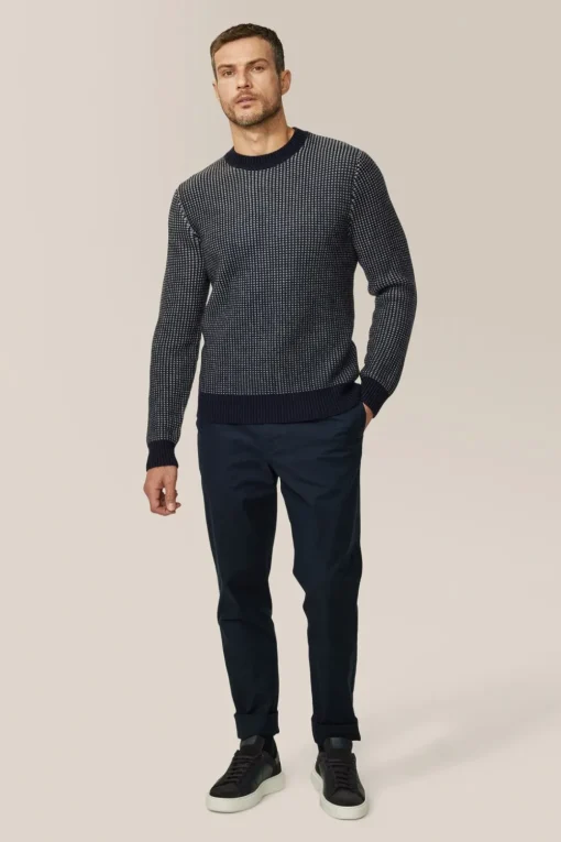 Fashion Good Man Brand Two-Tone Crew Sweater | Merino Wool