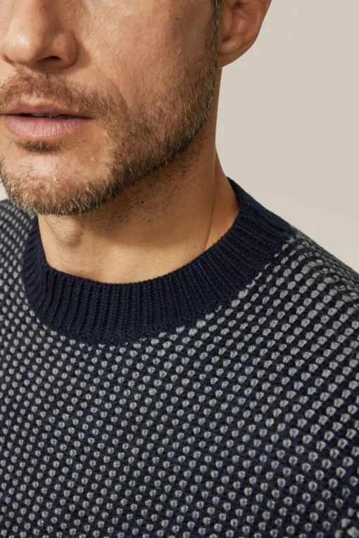Fashion Good Man Brand Two-Tone Crew Sweater | Merino Wool